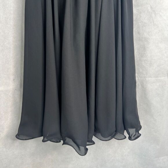 BB/Collections Off Shoulder Sweetheart Neckline Fit & Flare Chiffon Skirt Sz 4 - Picture 4 of 8